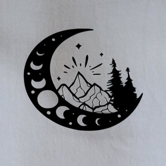 Moon's & Mountain's Print Crew Neck T-Shirt - Picture 2 of 8